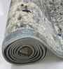 Blue Persian Polyester 5x8 Feet Machine Made Carpet