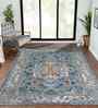 Blue Persian Polypropylene 4x6 Feet Machine Made Carpet