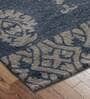 Blue Persian Woolen Blend 5 x 7 Feet Hand Tufted Carpet