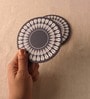Blue Premium MDF Petal Wood Coaster with Mandala Art