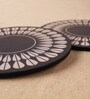 Blue Premium MDF Petal Wood Coaster with Mandala Art