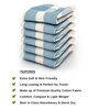 Blue Pin Stripes  210 GSM 100% Cotton Bath Towel (Set of 6)