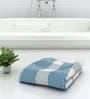 Blue Patterned 210 GSM Cotton Bath Towel