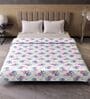 Blue Pink Cotton Floral 120 Gsm Double Dohar