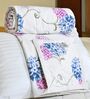 Blue Pink Cotton Floral 120 Gsm Double Dohar