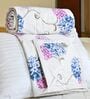 Blue Pink Cotton Floral 120 Gsm Single Dohar