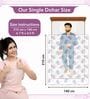 Blue Pink Cotton Floral 120 Gsm Single Dohar