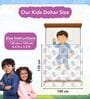 Blue Pink Cotton Floral 120 Gsm Single Kids Dohar