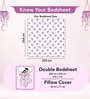 Blue Pink Floral 144 Tc Cotton Double Bedsheet With 2 Pillowcovers