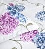 Blue Pink Floral 144 Tc Cotton Elastic Fitted Single Bedsheet With Pillowcover