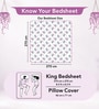 Blue Pink Floral 144 Tc Cotton King Bedsheet With 2 Pillowcovers