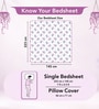 Blue Pink Floral 144 Tc Cotton Single Bedsheet With Pillowcover