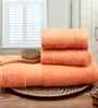 Blue Plain TC Cotton 1 Bath Towel with 2 Hand Towel and 1 Box