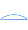 Blue Plastic 1 Hook Cloth  Hangers (Set Of 24)