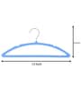 Blue Plastic 1 Hook Cloth  Hangers (Set Of 24)