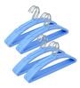 Blue Plastic 1 Hook Cloth  Hangers (Set Of 24)