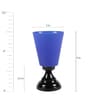 Diseno Blue Plastic Shade Table Lamp With Metal Base