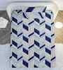 Blue Ploycotton 1 Single Bedsheet with 1 Pillow Cover