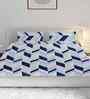 Blue Ploycotton 1 Super King Bedsheet with 2 Pillow Covers