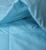 Blue Poly Cotton Striped 150 GSM Double Bed Comforter