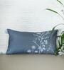 Blue Polycanvas Floral 12x22 inches Cushion Covers (1pc)