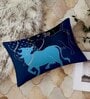 Blue Polycotton Ethnic motif 12x18 inches Cushion Covers (Pack of 2)