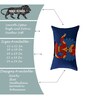 Blue Polycotton Ethnic motif 12x18 inches Cushion Covers (Pack of 2)