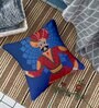 Blue Polycotton Ethnic motif 16x16 inches Cushion Covers (Pack of 5)