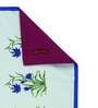 Freesia Floral (12x18) Blue & White Poly Cotton (Set of 6) Table Linen Set