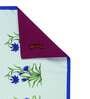 Floral (12x18) White & Blue Poly Cotton (Set of 6) Table Linen Set