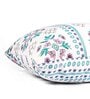 Blue Polycotton Floral 12x18 inches Cushion Covers (Pack of 2)