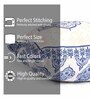 Blue Polycotton Floral 12x18 inches Cushion Covers (Pack of 2)