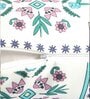 Blue Polycotton Floral 16x16 inches Cushion Covers (Pack of 5)