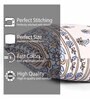 Blue Polycotton Floral 16x16 inches Cushion Covers (Pack of 5)