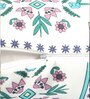 Blue Polycotton Floral 24x24 inches Cushion Covers (Pack of 2)