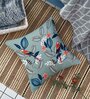 Blue Polycotton Floral 24x24 inches Cushion Covers (Pack of 2)
