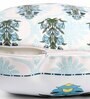 Blue Polycotton Floral 24x24 inches Cushion Covers (Pack of 2)