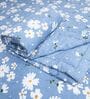 Blue Polycotton Floral 300 GSM 4pcs Comforter Set