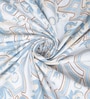 Blue Polycotton Floral 300 GSM 4pcs Comforter Set