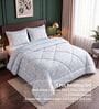 Blue Polycotton Floral 300 GSM 4pcs Comforter Set