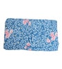 Blue Polycotton Floral 300 GSM Single Bed Reversible Quilted Comforter