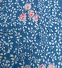 Blue Polycotton Floral 300 GSM Single Bed Reversible Quilted Comforter
