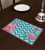 Geometric (12x18) Blue & White Poly Cotton (Set of 6) Placemat