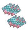 Geometric (12x18) Blue & White Poly Cotton (Set of 6) Placemat