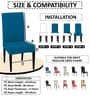 Blue Polycotton Solid 14x18 Inches Chair Covers (Pack of 6)