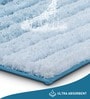 Blue Polyester 24X16 Inches Anti-Skid  Bath Mat