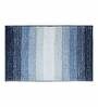 Blue Polyester 32X20 Inches Anti-Skid  Bath Mat
