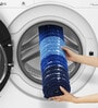 Blue Polyester 32X20 Inches Anti-Skid  Bath Mat