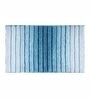 Blue Polyester 32X20 Inches Anti-Skid  Bath Mat