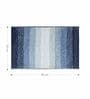 Blue Polyester 32X20 Inches Anti-Skid  Bath Mat